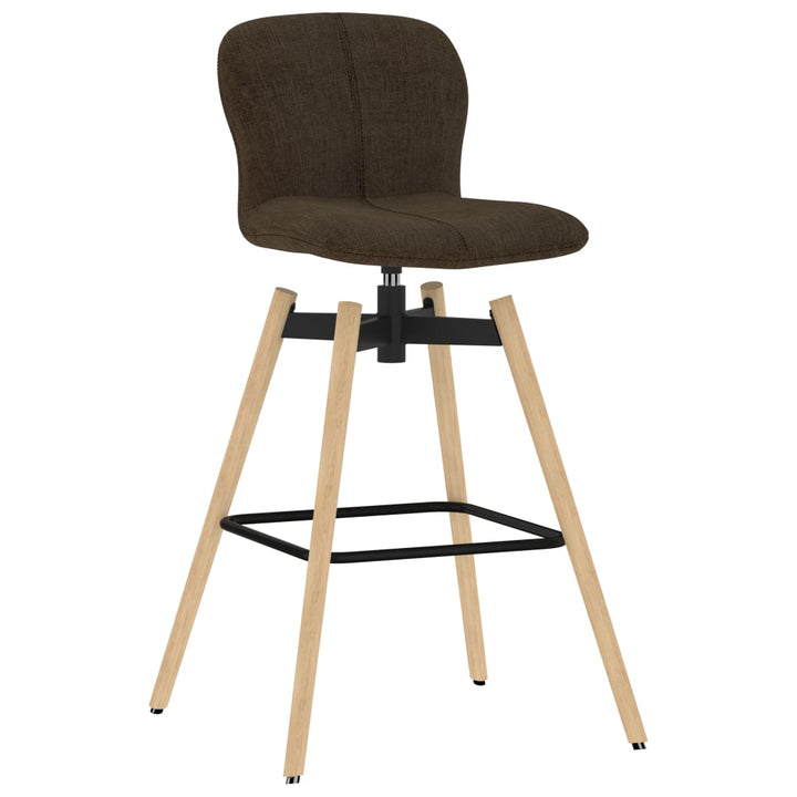 Barstoelen draaibaar 2 st stof bruin - Griffin Retail