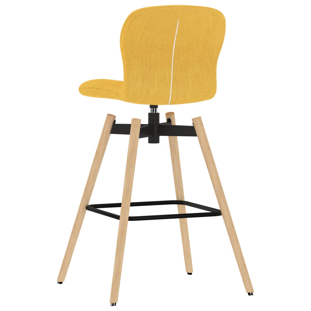 Barstoelen draaibaar 2 st stof geel - Griffin Retail