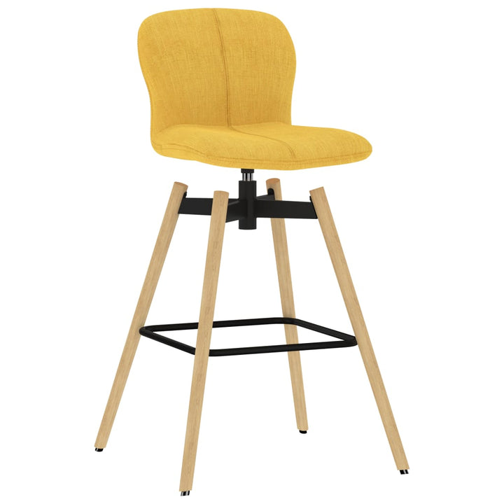 Barstoelen draaibaar 2 st stof geel - Griffin Retail