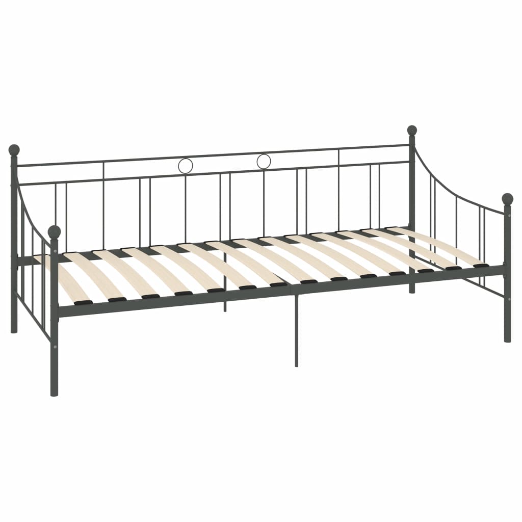 Bedbankframe metaal grijs 90x200 cm - Griffin Retail