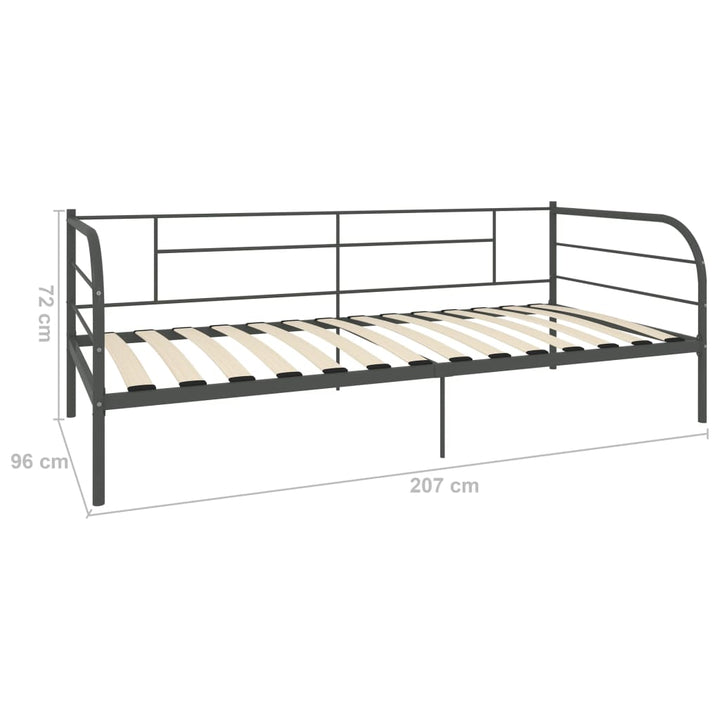 Bedbankframe metaal grijs 90x200 cm - Griffin Retail