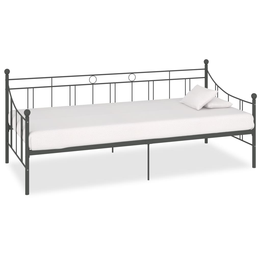 Bedbankframe metaal grijs 90x200 cm - Griffin Retail