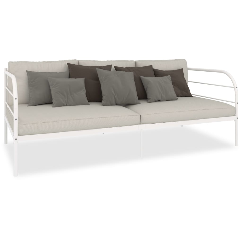 Bedbankframe metaal wit 90x200 cm - Griffin Retail