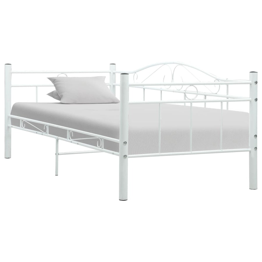 Bedbankframe metaal wit 90x200 cm - Griffin Retail