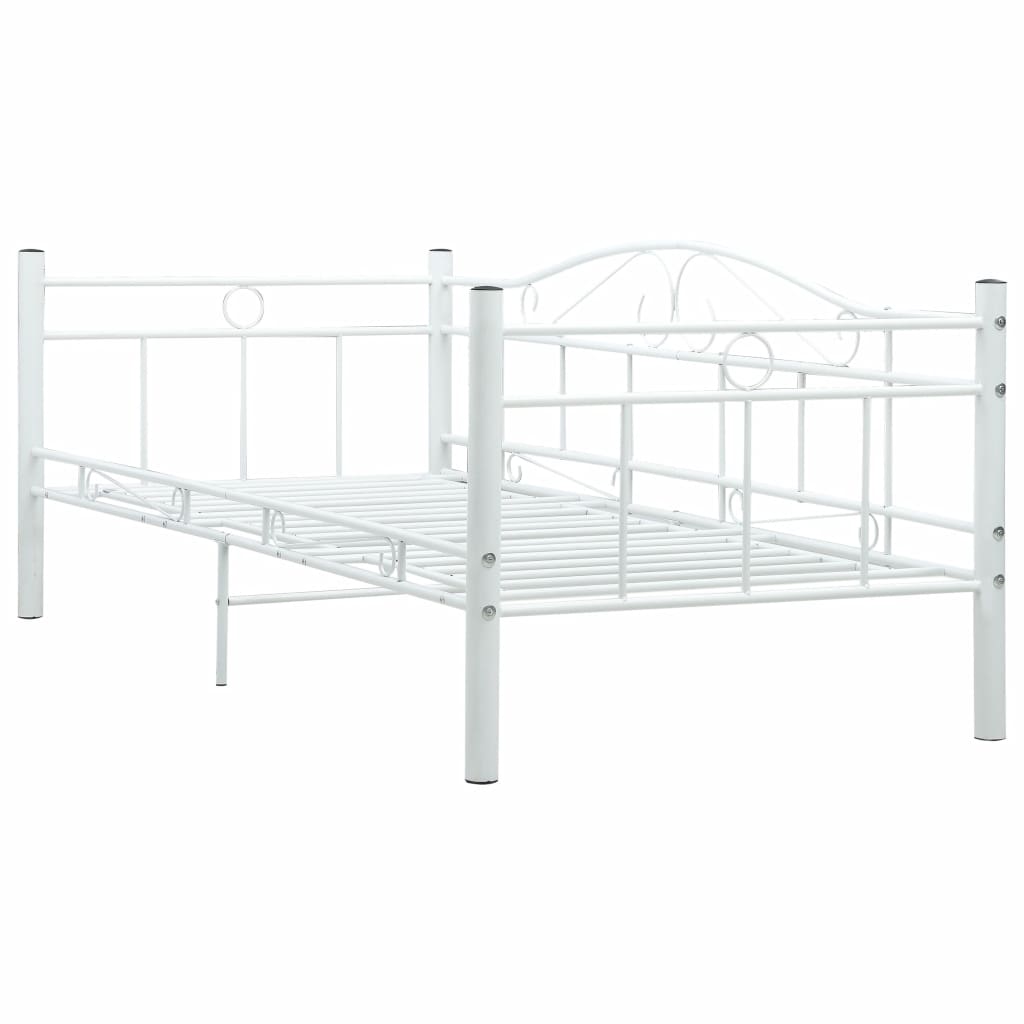 Bedbankframe metaal wit 90x200 cm - Griffin Retail