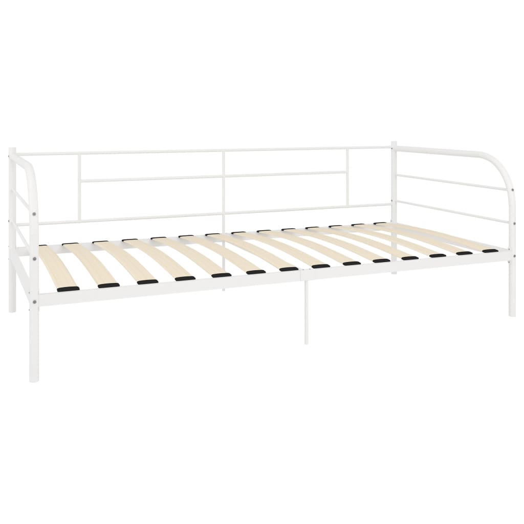 Bedbankframe metaal wit 90x200 cm - Griffin Retail