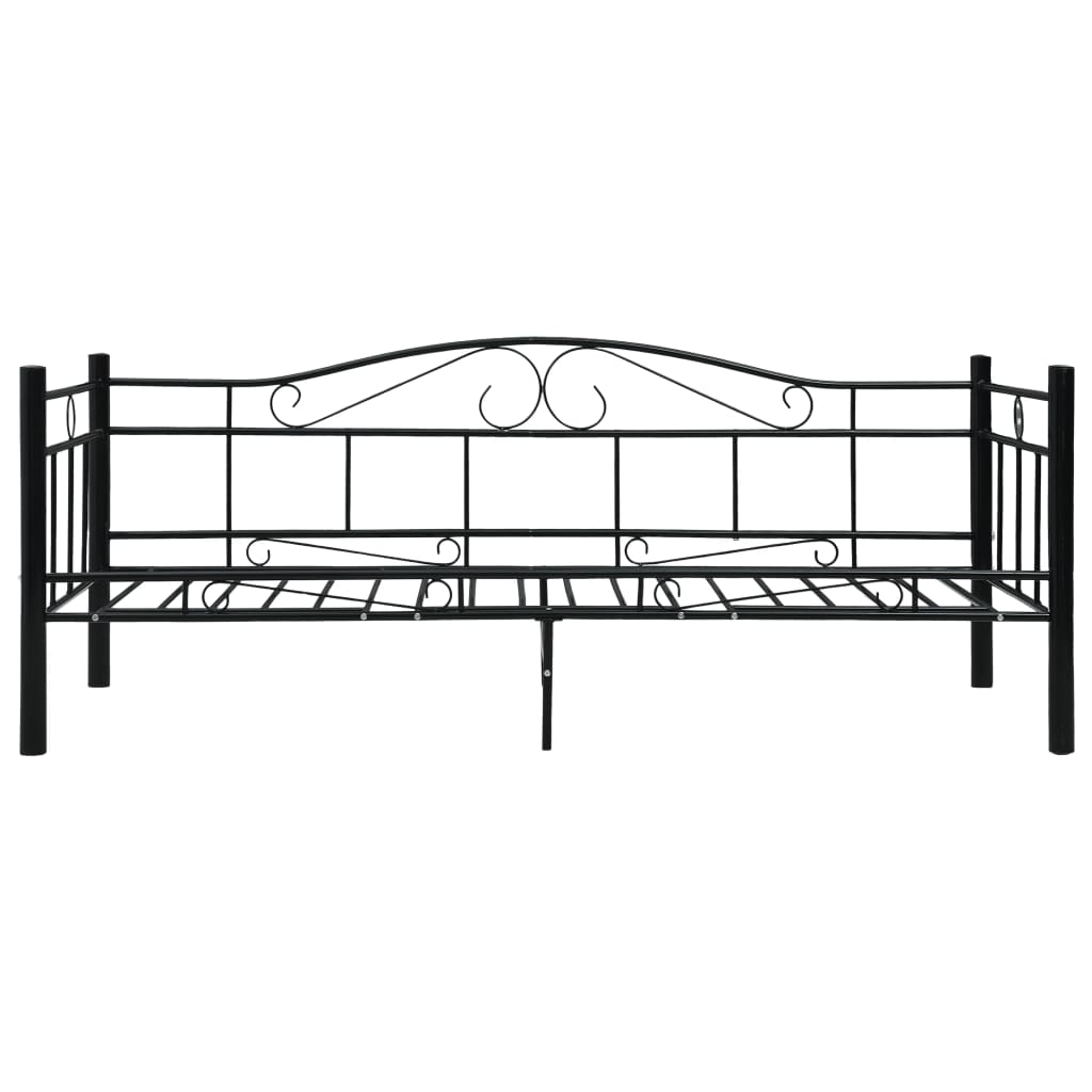 Bedbankframe metaal zwart 90x200 cm - Griffin Retail