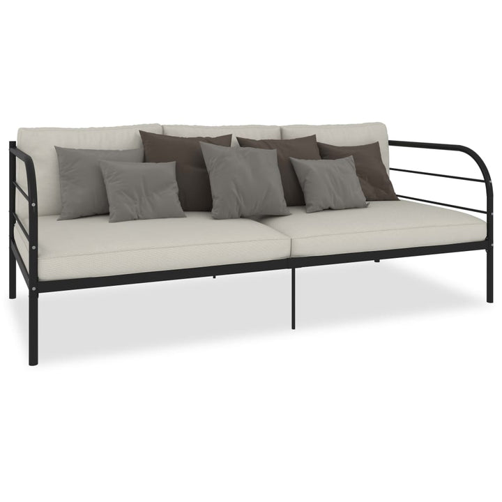 Bedbankframe metaal zwart 90x200 cm - Griffin Retail