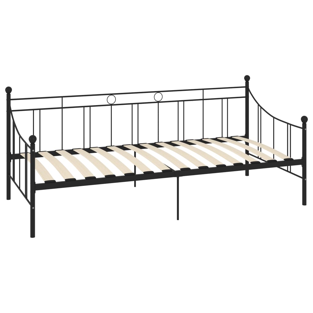 Bedbankframe metaal zwart 90x200 cm - Griffin Retail