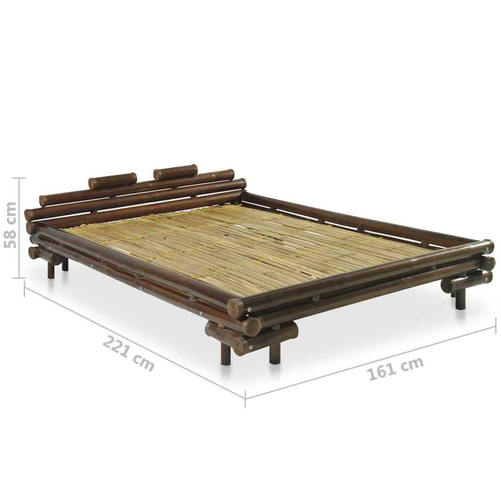Bedframe bamboe donkerbruin 140x200 cm - Griffin Retail