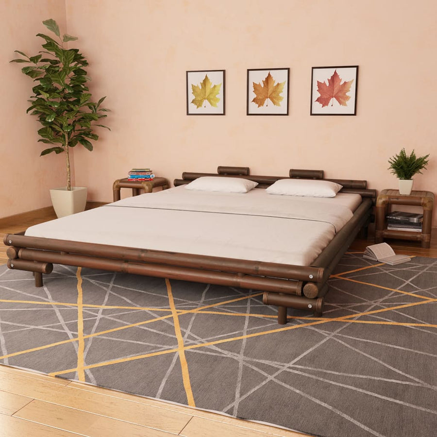 Bedframe bamboe donkerbruin 180x200 cm - Griffin Retail
