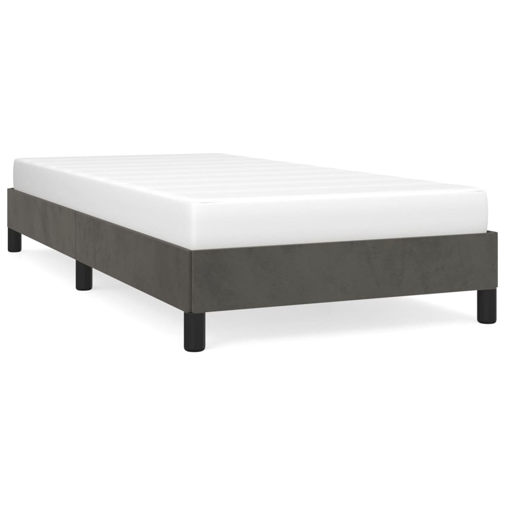 Bedframe fluweel donkergrijs 100x200 cm - Griffin Retail