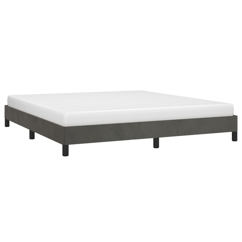 Bedframe fluweel donkergrijs 160x200 cm - Griffin Retail