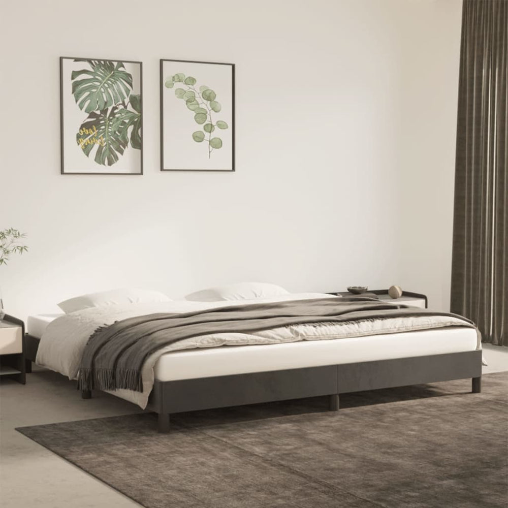 Bedframe fluweel donkergrijs 200x200 cm - Griffin Retail