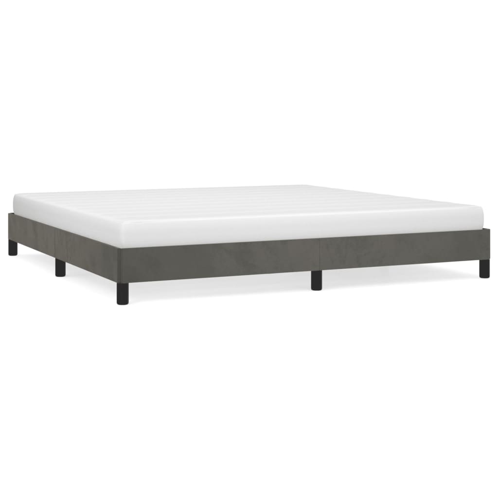 Bedframe fluweel donkergrijs 200x200 cm - Griffin Retail