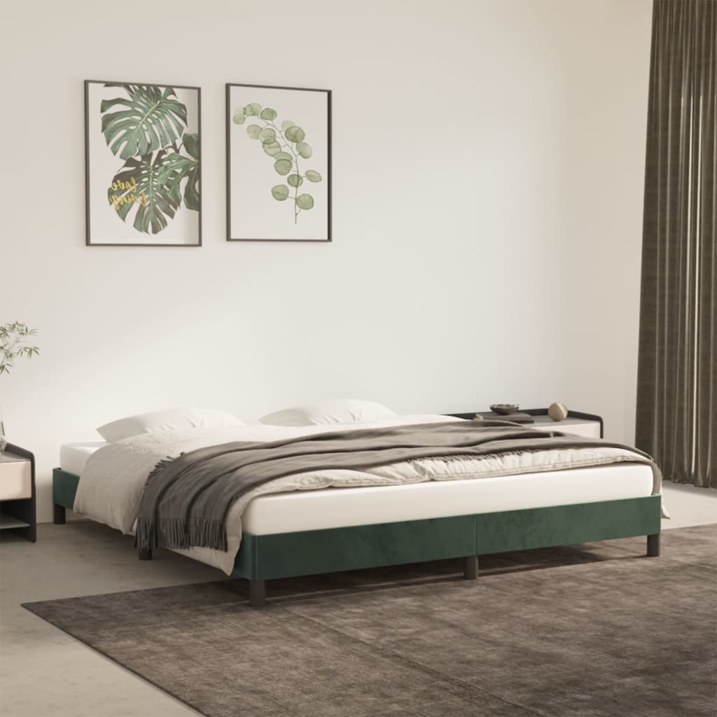 Bedframe fluweel donkergroen 160x200 cm - Griffin Retail