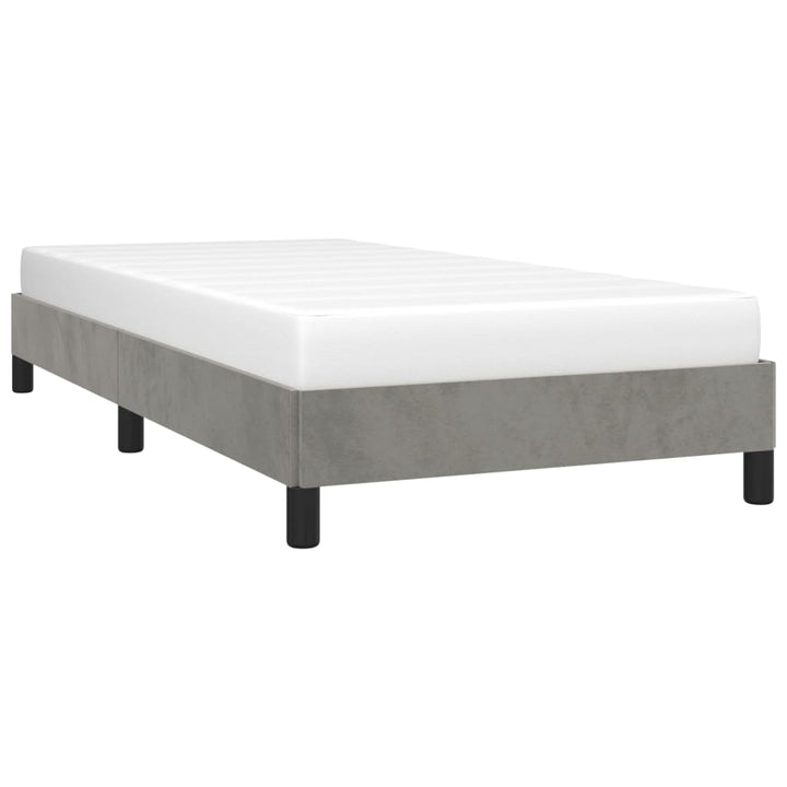 Bedframe fluweel lichtgrijs 100x200 cm - Griffin Retail