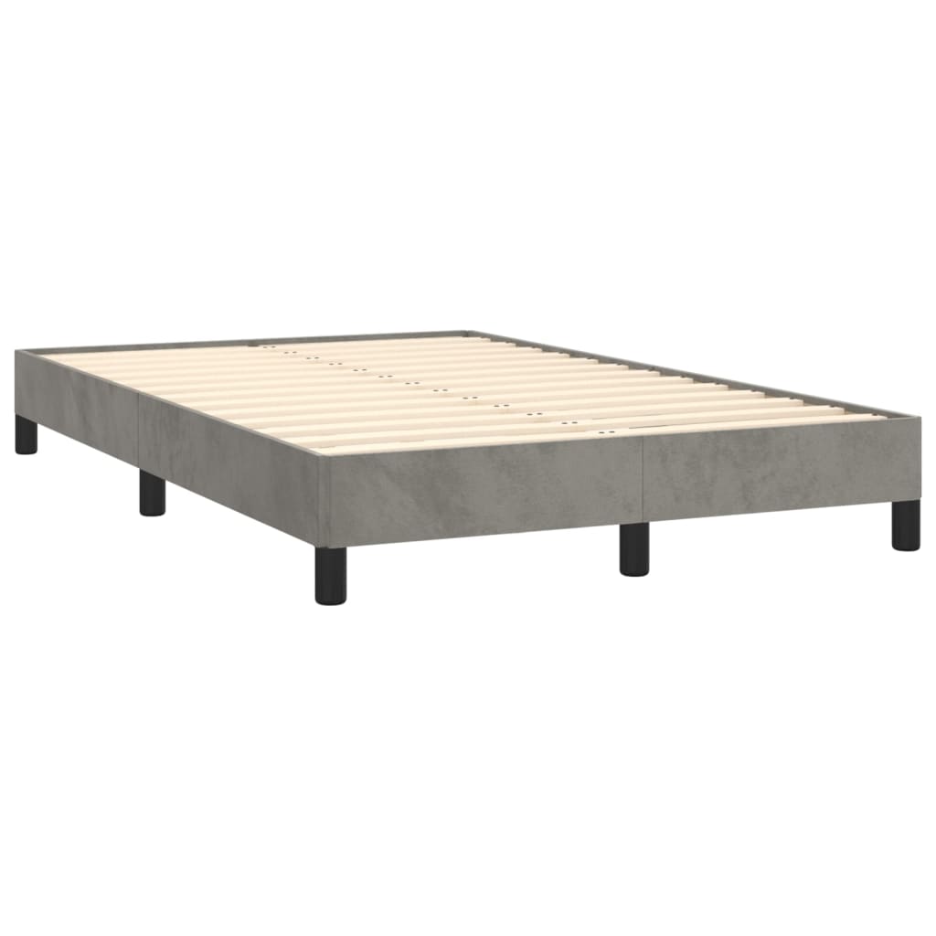 Bedframe fluweel lichtgrijs 120x200 cm - Griffin Retail