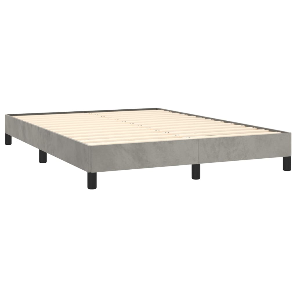 Bedframe fluweel lichtgrijs 140x200 cm - Griffin Retail