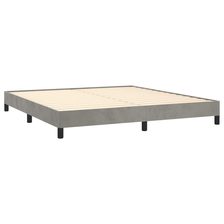 Bedframe fluweel lichtgrijs 160x200 cm - Griffin Retail