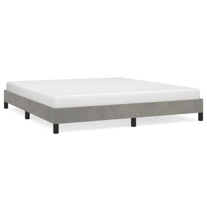 Bedframe fluweel lichtgrijs 160x200 cm - Griffin Retail