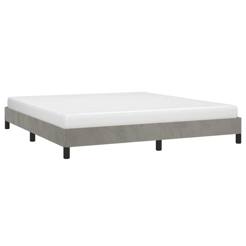 Bedframe fluweel lichtgrijs 180x200 cm - Griffin Retail