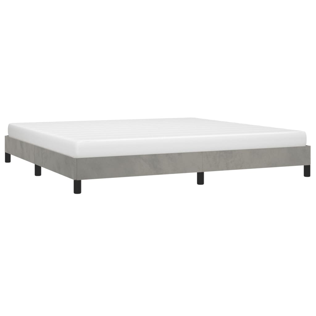 Bedframe fluweel lichtgrijs 200x200 cm - Griffin Retail