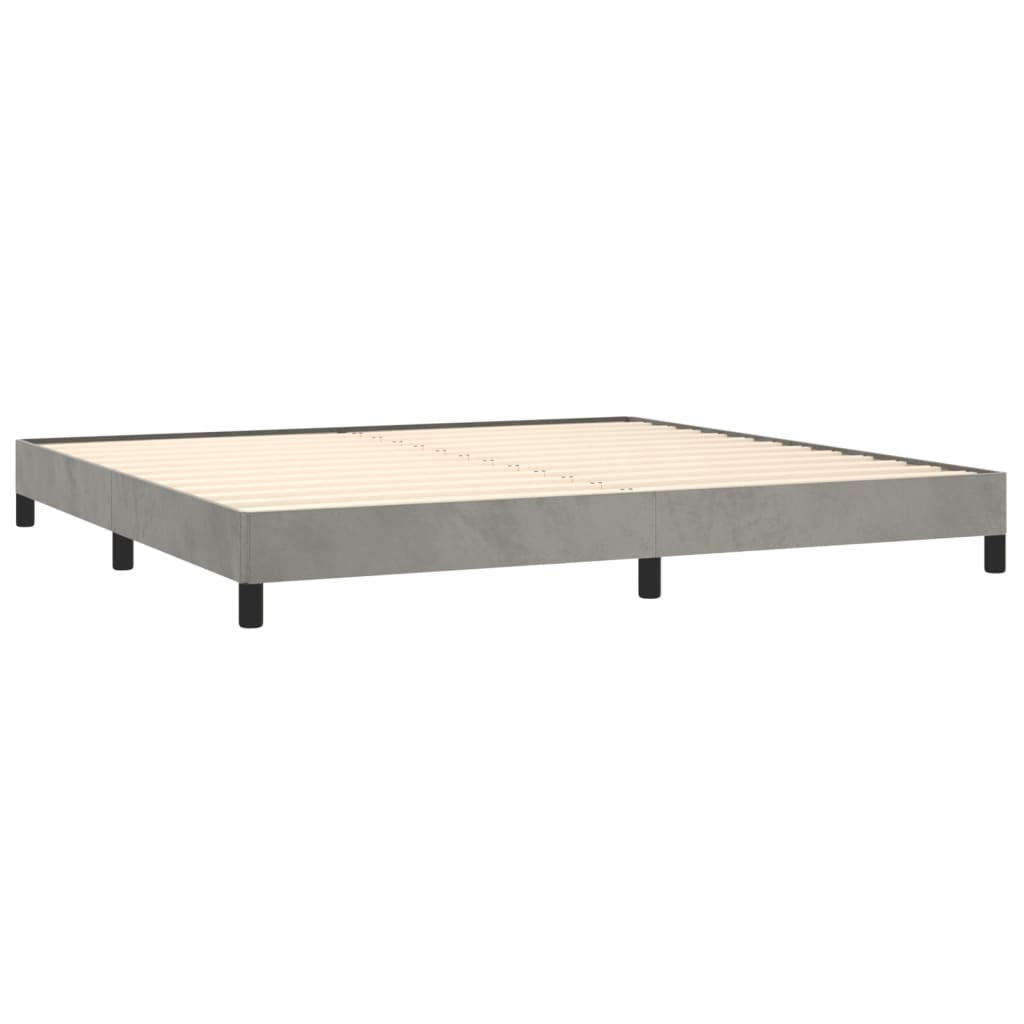 Bedframe fluweel lichtgrijs 200x200 cm - Griffin Retail