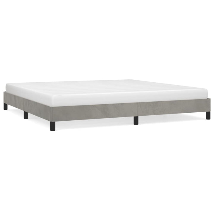 Bedframe fluweel lichtgrijs 200x200 cm - Griffin Retail