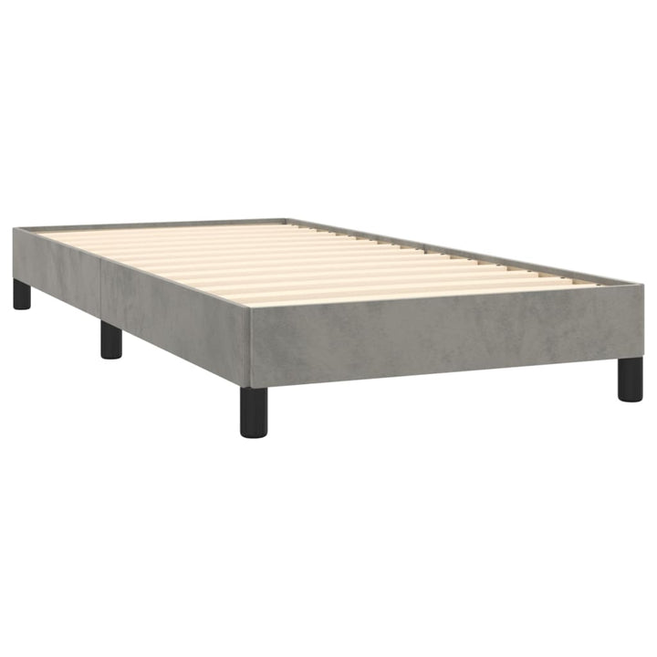 Bedframe fluweel lichtgrijs 90x200 cm - Griffin Retail