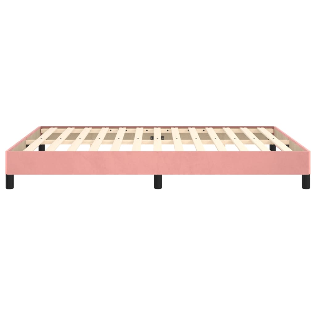 Bedframe fluweel roze 140x200 cm - Griffin Retail