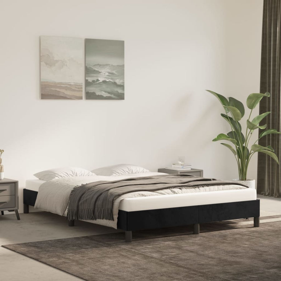 Bedframe fluweel zwart 140x200 cm - Griffin Retail