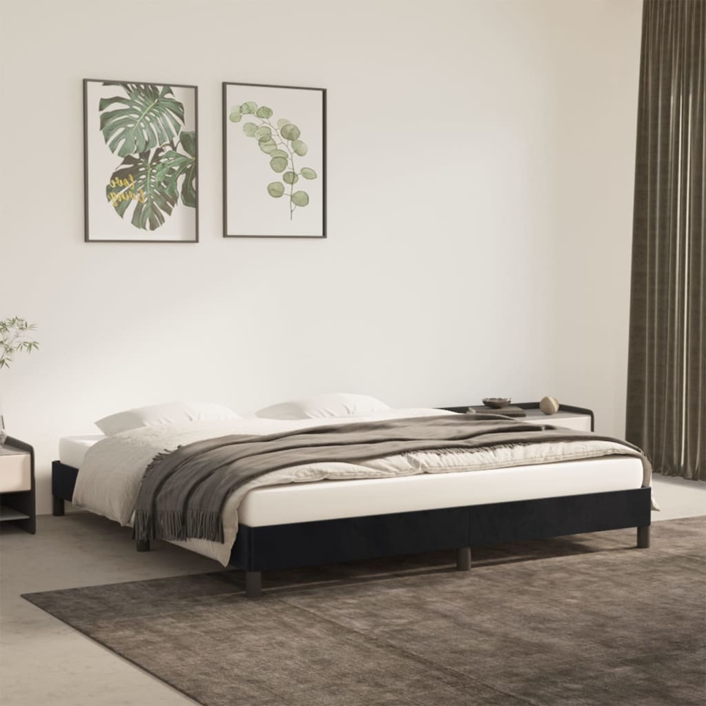 Bedframe fluweel zwart 180x200 cm - Griffin Retail