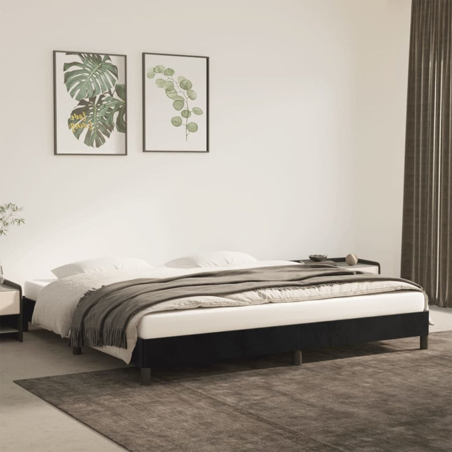 Bedframe fluweel zwart 200x200 cm - Griffin Retail