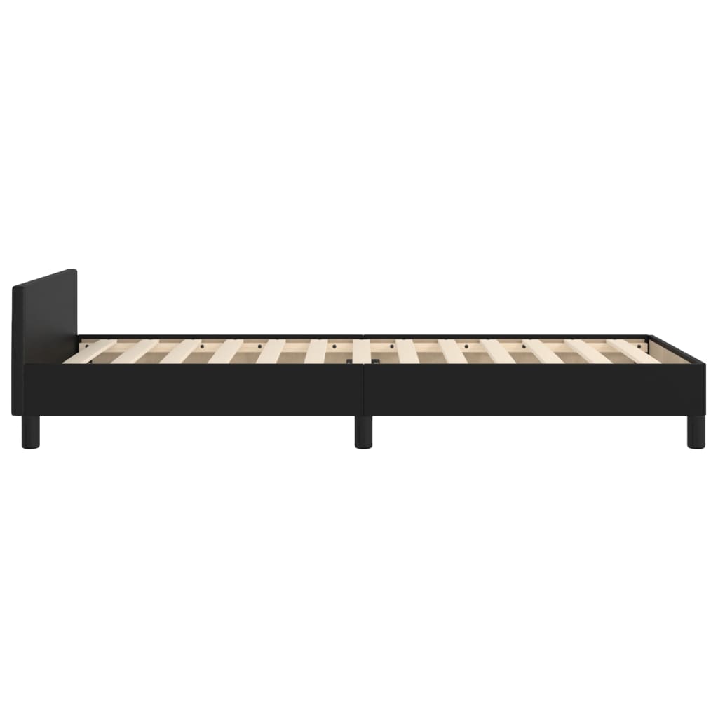 Bedframe met hoofdbord kunstleer zwart 80x200 cm - Griffin Retail