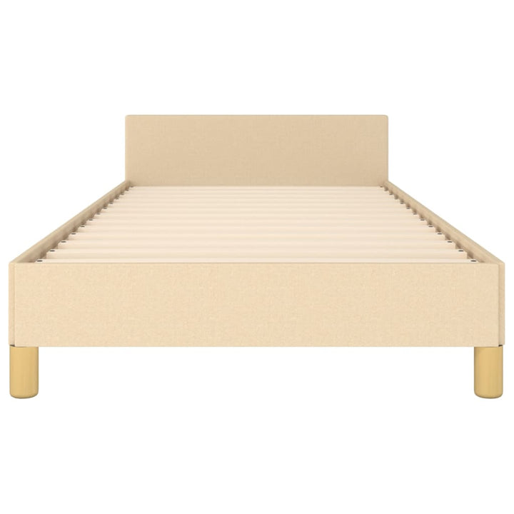 Bedframe met hoofdeinde stof crèmekleurig 90x200 cm - Griffin Retail