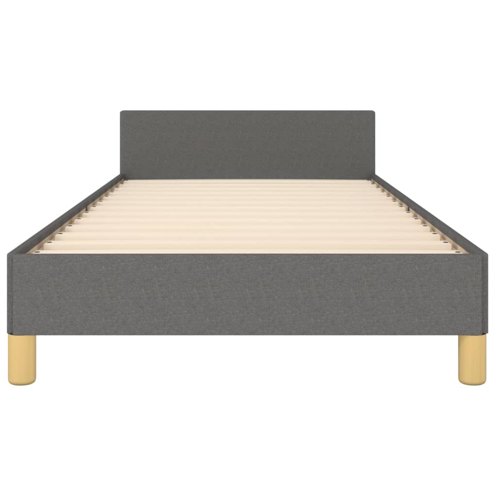 Bedframe met hoofdeinde stof donkergrijs 100x200 cm - Griffin Retail