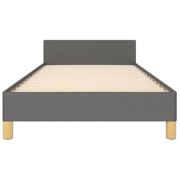 Bedframe met hoofdeinde stof donkergrijs 100x200 cm - Griffin Retail