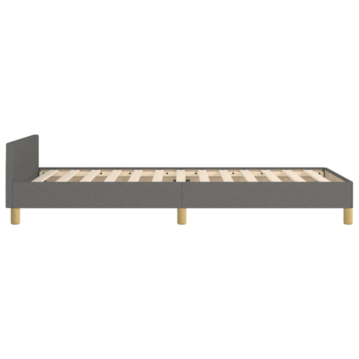 Bedframe met hoofdeinde stof donkergrijs 100x200 cm - Griffin Retail