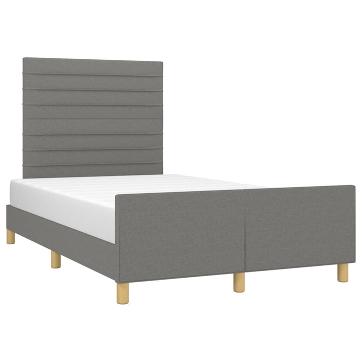 Bedframe met hoofdeinde stof donkergrijs 120x200 cm - Griffin Retail