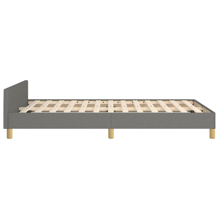 Bedframe met hoofdeinde stof donkergrijs 120x200 cm - Griffin Retail