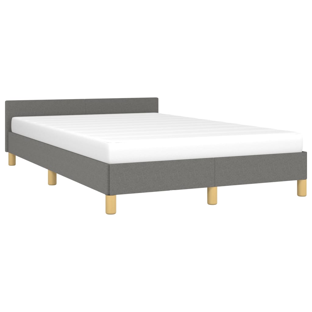 Bedframe met hoofdeinde stof donkergrijs 120x200 cm - Griffin Retail