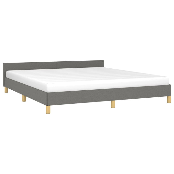 Bedframe met hoofdeinde stof donkergrijs 180x200 cm - Griffin Retail