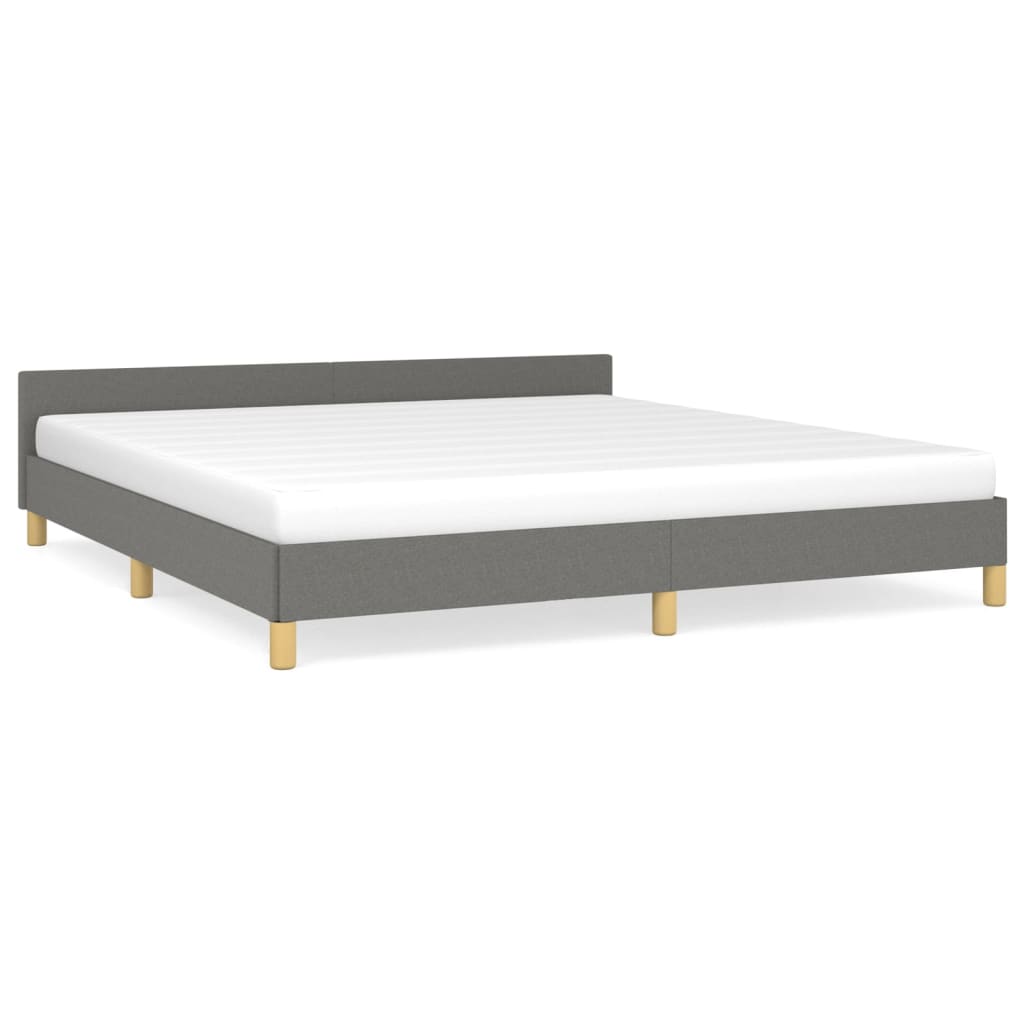 Bedframe met hoofdeinde stof donkergrijs 180x200 cm - Griffin Retail