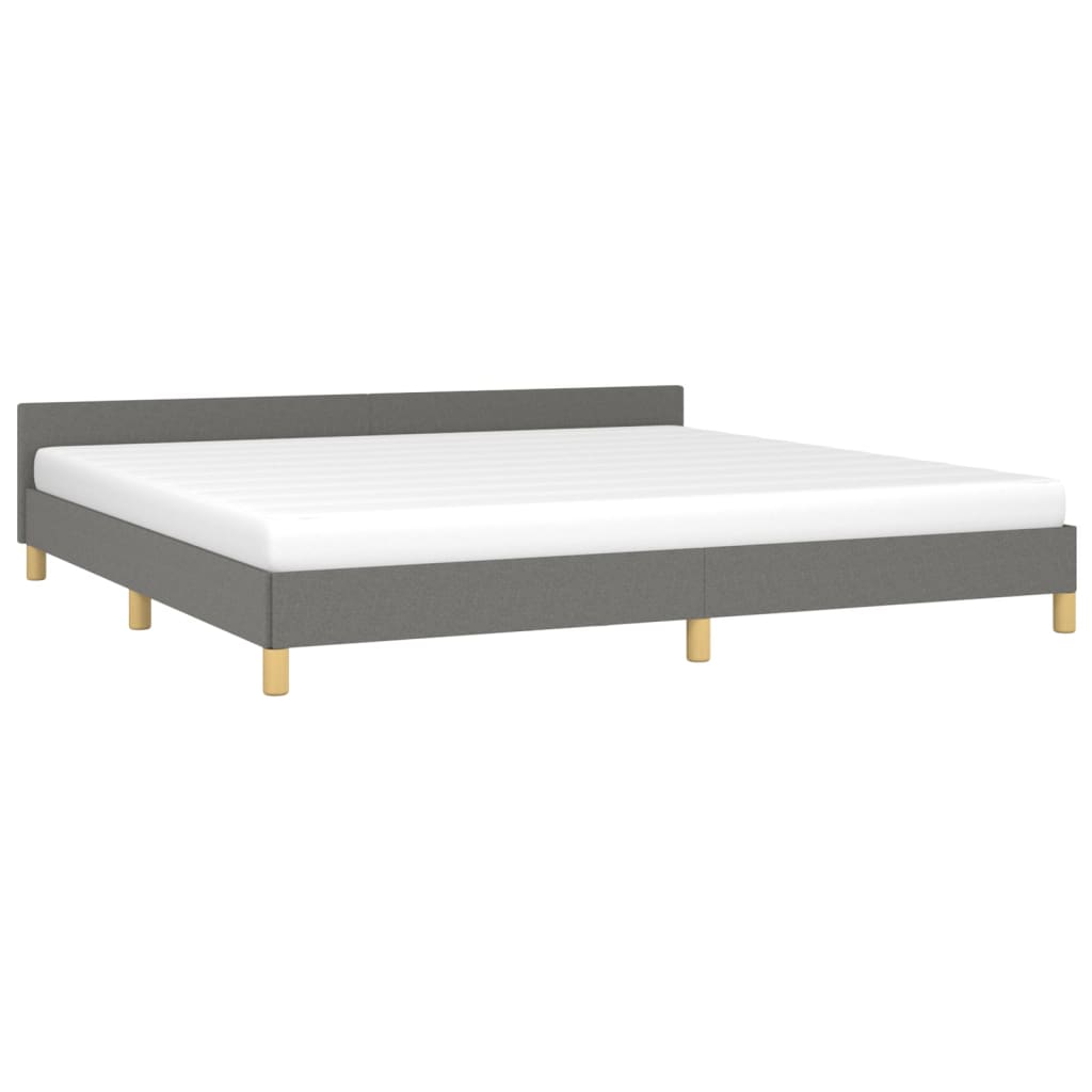 Bedframe met hoofdeinde stof donkergrijs 200x200 cm - Griffin Retail