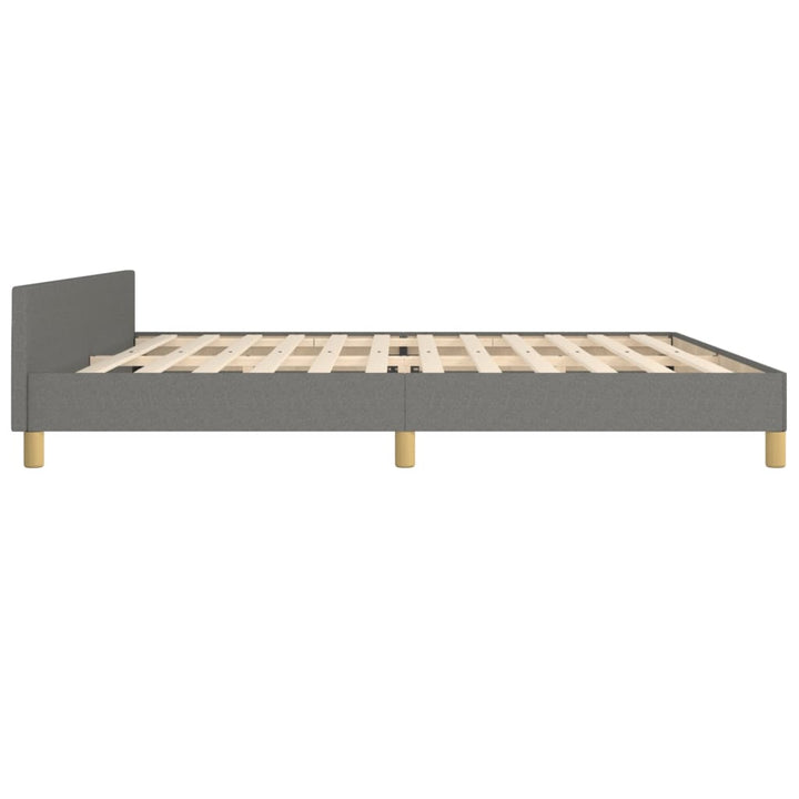 Bedframe met hoofdeinde stof donkergrijs 200x200 cm - Griffin Retail