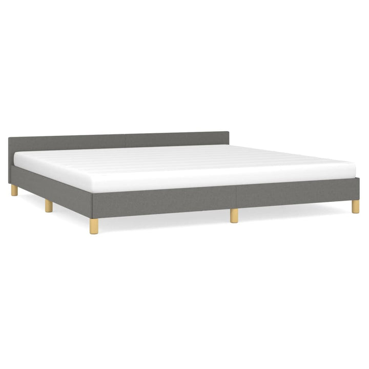 Bedframe met hoofdeinde stof donkergrijs 200x200 cm - Griffin Retail