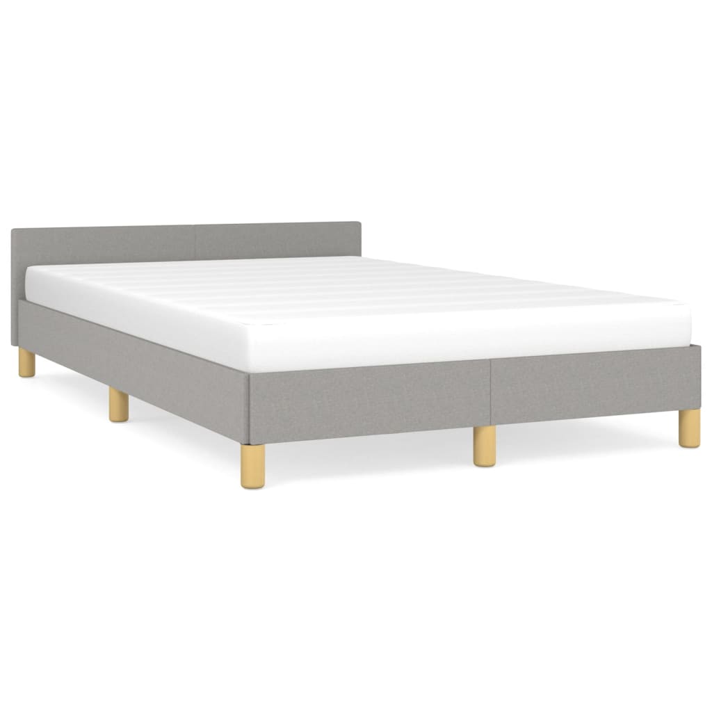 Bedframe met hoofdeinde stof lichtgrijs 120x200 cm - Griffin Retail