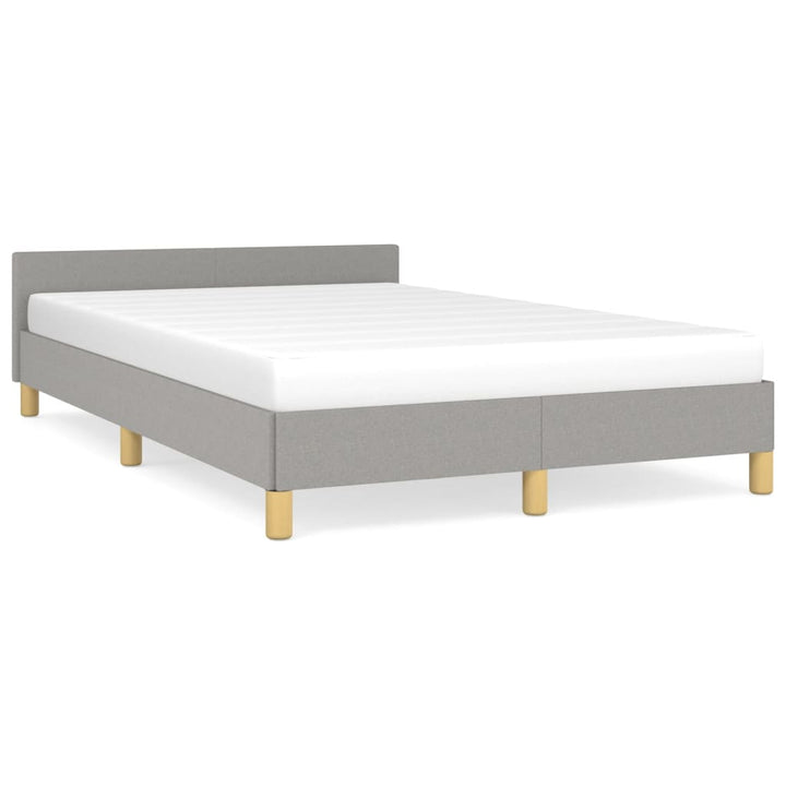 Bedframe met hoofdeinde stof lichtgrijs 120x200 cm - Griffin Retail