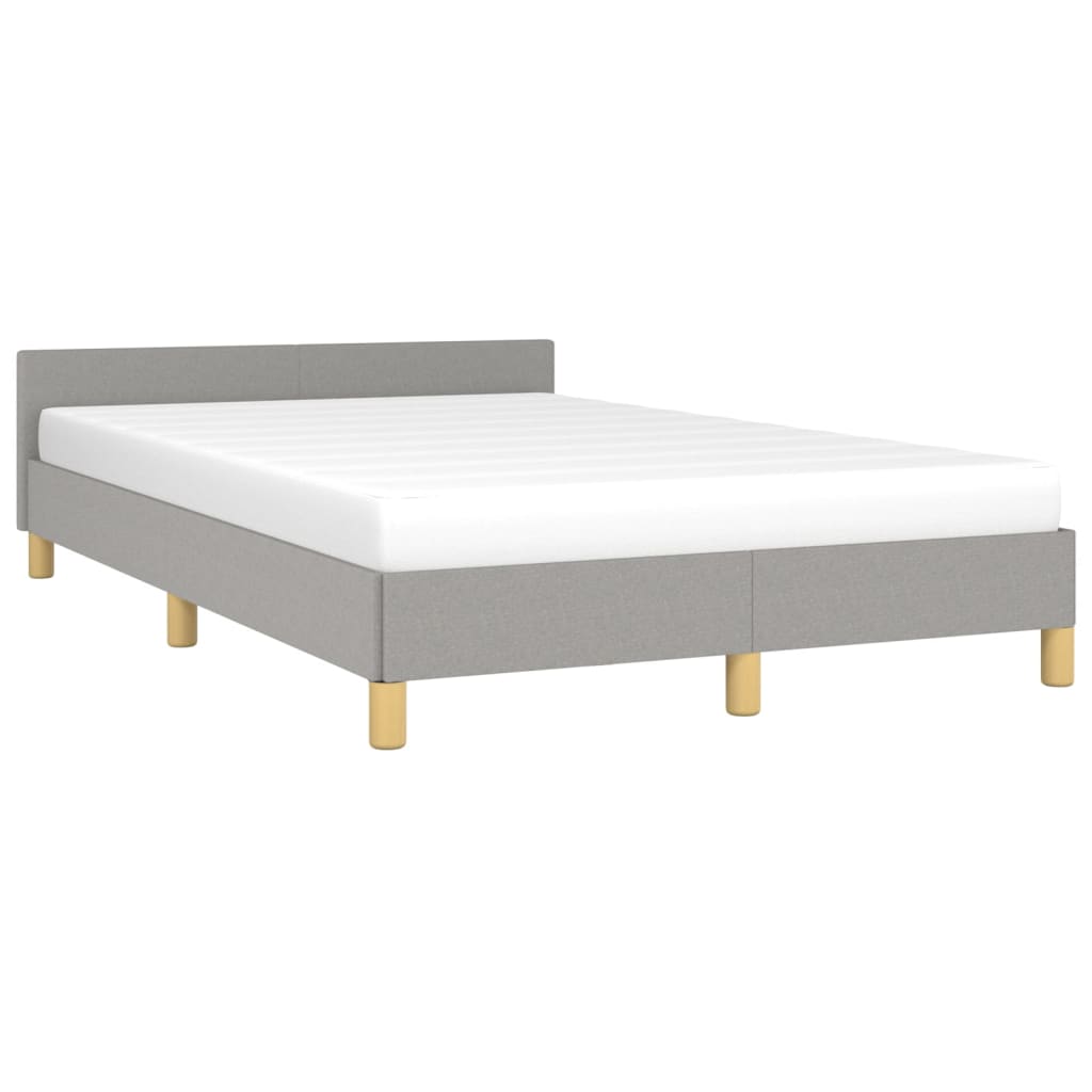 Bedframe met hoofdeinde stof lichtgrijs 120x200 cm - Griffin Retail